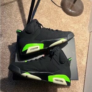 Jordan Craig Black and Neon Green Sneakers